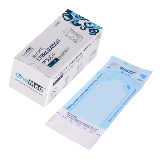 OneMed 2.25"x4" Self-Sealing Sterilization Pouches for Autoclave 800(4 Boxes)