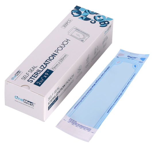 OneMed 2.75"x9" Self-Sealing Sterilization Pouches for Autoclave 800(4 Boxes)