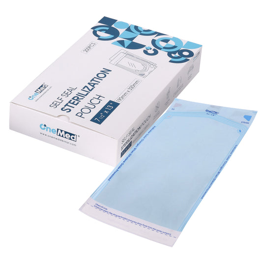 OneMed 7.5"x13" Self-Sealing Sterilization Pouches for Autoclave 800(4 Boxes)