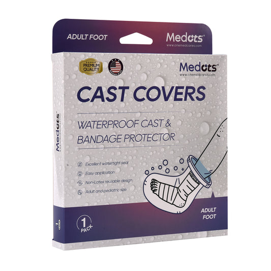 Medots Adult Foot Cover Protector for Shower-Reusable Waterproof Cast Cover