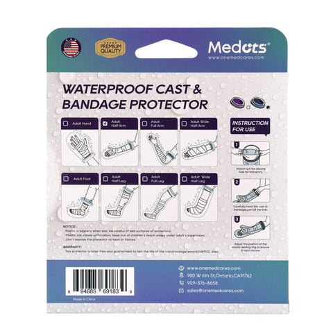 Medots Adult Half Arm Cover Protector for Shower-Reusable Waterproof Cast Cover