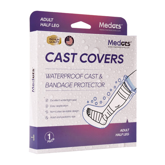 Medots Adult Half Leg Cover Protector for Shower-Reusable Waterproof Cast Cover