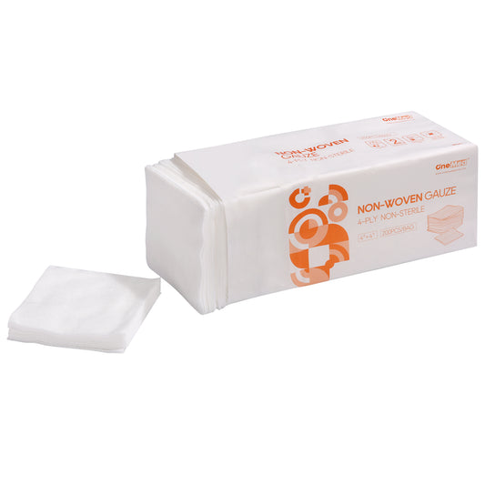 OneMed 1000 Ever Ready First Aid Non-Woven Sponges,  4" x 4", 4 Ply