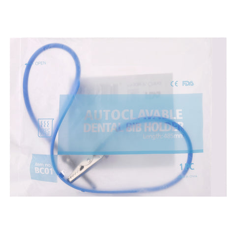 OneMed Autoclavable Dental Bib Holder Clips Blue - 10 Pcs