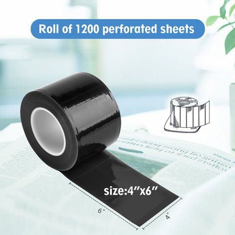 OneMed Dental Barrier Film Black 2 Rolls 2400 Perforted Sheets 4"x6"