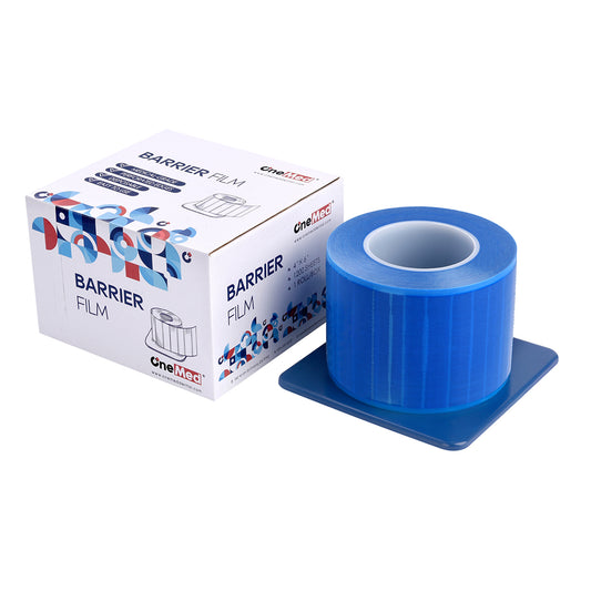 OneMed Dental Barrier Film Blue 8 Rolls 9600 Perforted Sheets 4"x6"