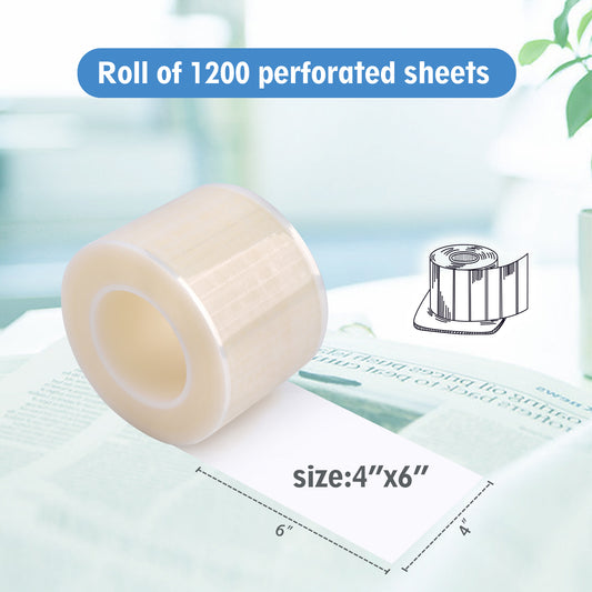 OneMed Dental Barrier Film Clear 2 Rolls 2400 Perforted Sheets 4"x6"