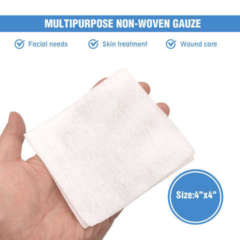 OneMed 2000(1 Case) Ever Ready First Aid Non-Woven Sponges,  4" x 4", 4 Ply