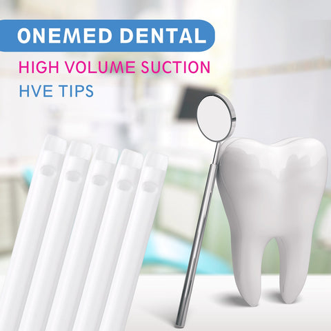OneMed Dental White High-Volume Evacuation HVE Tips 1000(10 Bags)