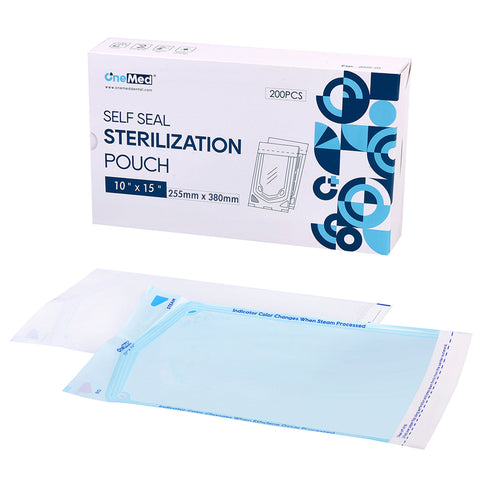 OneMed 10"x15" 2000 (10 Boxes) Self-Sealing Sterilization Pouches for Autoclave