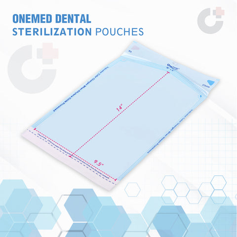 OneMed 10"x15" Self-Sealing Sterilization Pouches for Autoclave 200/Box