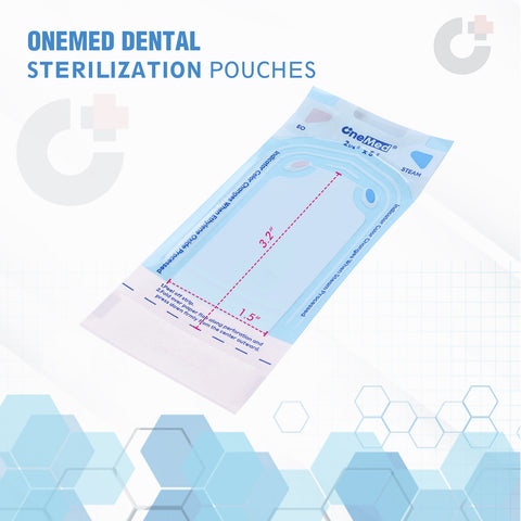 OneMed 2.25"x4" Self-Sealing Sterilization Pouches for Autoclave 200/Box