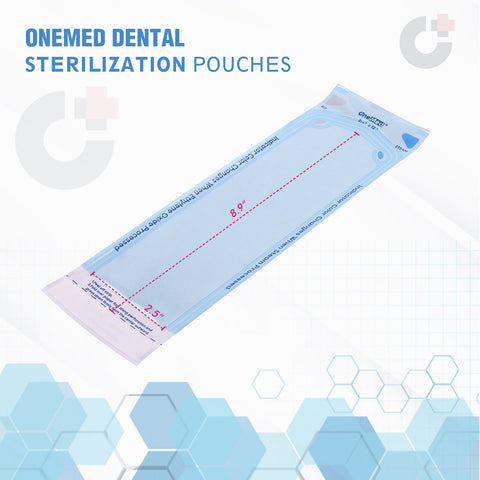 OneMed 3.25"x12" Self-Sealing Sterilization Pouches for Autoclave 800(4 Boxes)