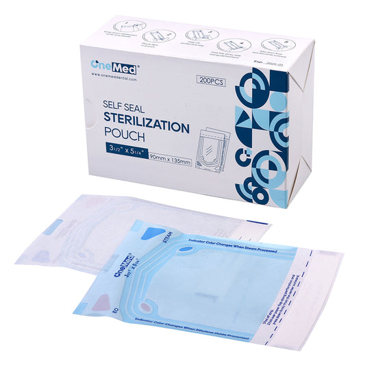 OneMed 3.5"x5.25" Self-Sealing Sterilization Pouches for Autoclave 800(4 Boxes)