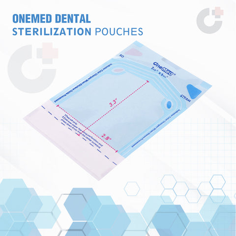 OneMed 3.5"x5.25" 2000 (10 Boxes) Self-Sealing Sterilization Pouches for Autoclave