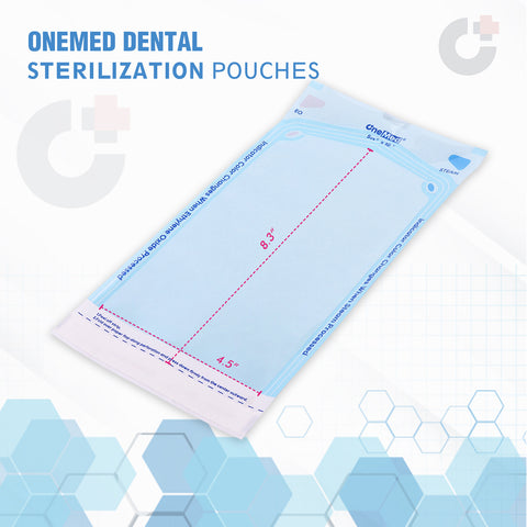 OneMed 5.25"x10" Self-Sealing Sterilization Pouches for Autoclave 200/Box