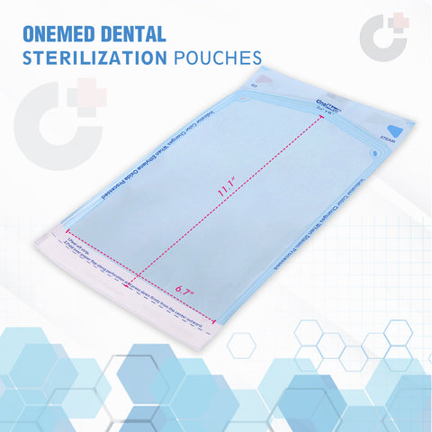 OneMed 7.5"x13" 2000 (10 Boxes) Self-Sealing Sterilization Pouches for Autoclave