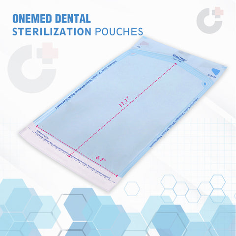 OneMed 7.5"x13" Self-Sealing Sterilization Pouches for Autoclave 200/Box