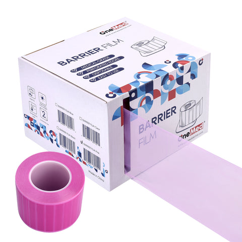 OneMed Dental Barrier Film Pink 4 Rolls 4800 Perforted Sheets 4"x6"